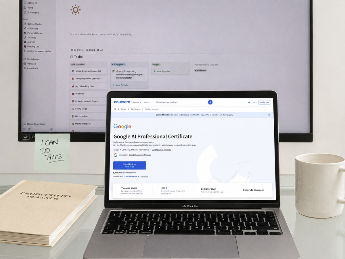 AI professional certificate — sponsored by the female factor and google